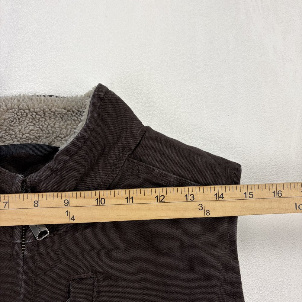 Carhartt Women's Sherpa-Lined Duck Vest Size L Brown - Picture 8 of 10